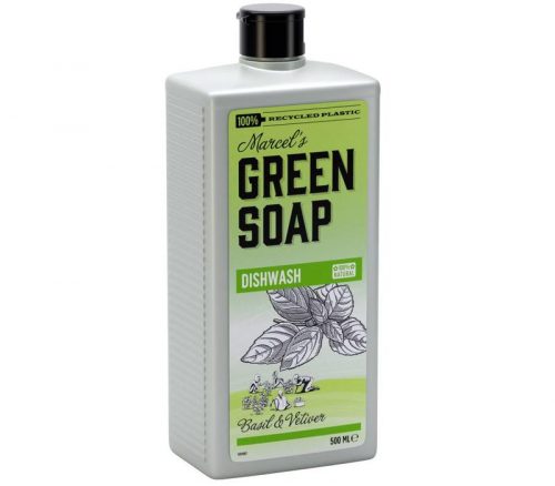 Afwasmiddel basilicum & vertivert gras 500 ml Marcel's GR Soap