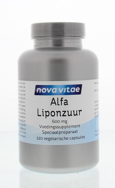 Alfa liponzuur 600 mg 120 capsules Nova Vitae