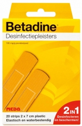 Betadine Desinfectiepleisters 20 strips 2 x 7 cm