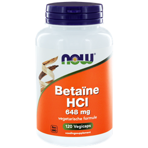 Betaine HCL 648 mg 120 vegicapsules NOW