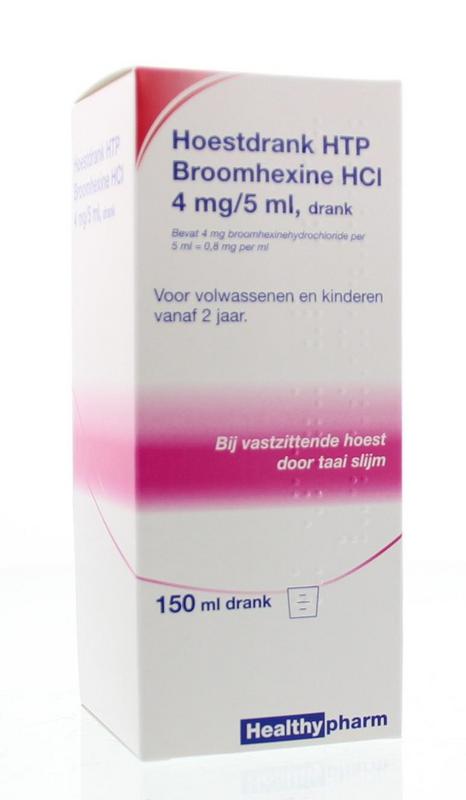Broomhexine HCL hoestdrank 4 mg 150 ml Healthypharm