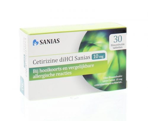 Cetirizine 10 mg DICHL 30 tabletten Sanias