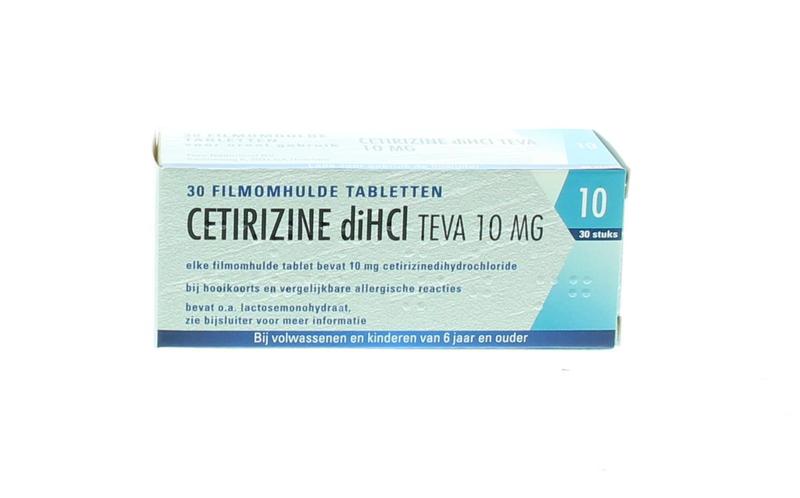 Cetirizine DI HCI 10 mg 30 tabletten Teva