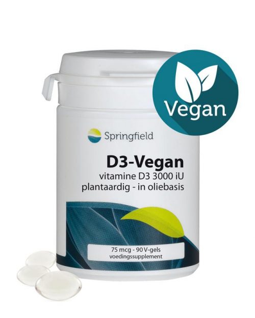 D3-Vegan vitamine D3 75 mcg 90 vegicaps Springfield