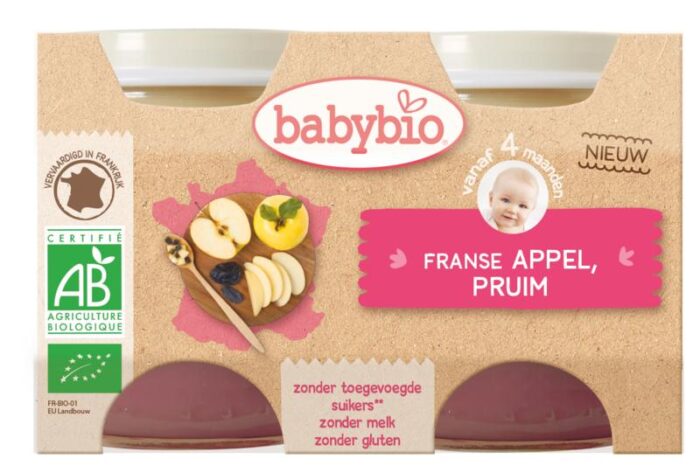 Dessert appel pruim 130 gram 2x130 gram Babybio