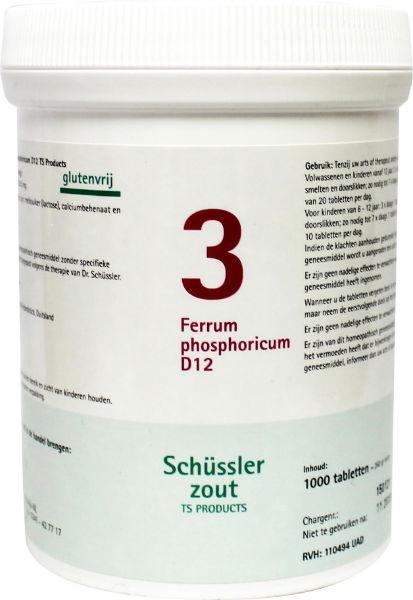 Ferrum phosphoricum 3 D12 Schussler 1000 tabletten Pfluger