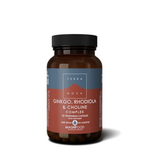 Ginkgo, rhodiola & choline complex 50 capsules Terranova