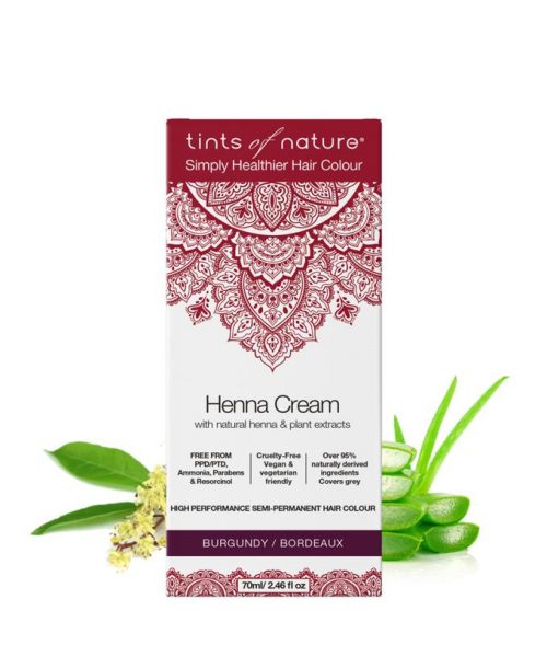 Henna cream burgundy semi permanent 70 ml Tints Of Nature
