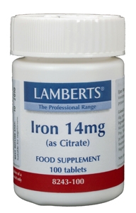 IJzer 14 mg tabletten Lamberts ⋆ Bik & Bik Online Pharmacy