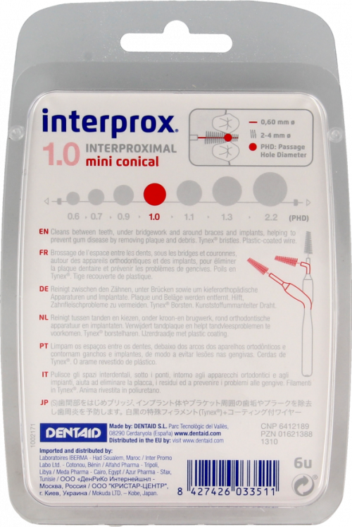 Interprox Premium Mini conical 2-4 mm (rood) 6 stuks