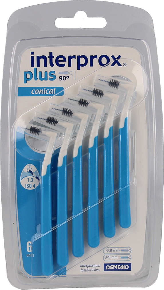 Interprox plus conisch 3.5-6 mm 6 stuks (blauw)