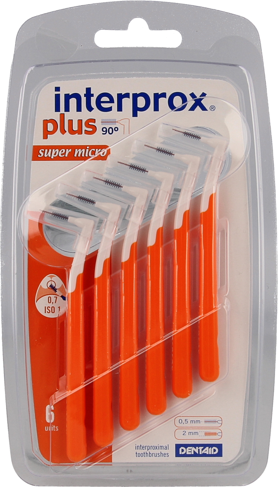 Interprox plus super micro 2 mm 6 stuks (oranje)