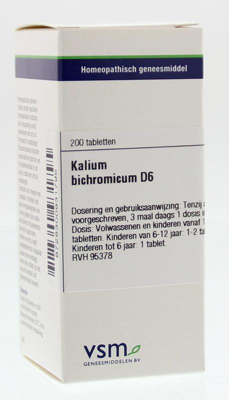Kalium bichromicum D6 200 tabletten VSM