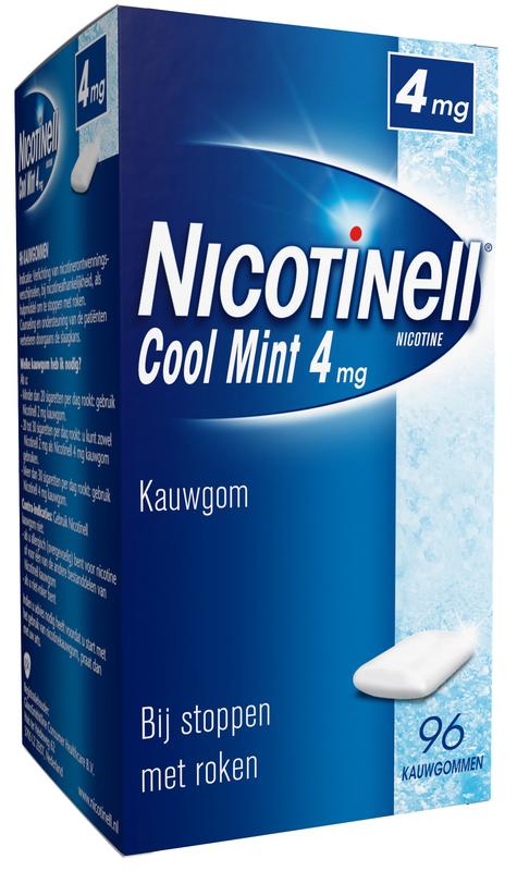 Kauwgom Cool mint 4 mg 96 stuks Nicotinel