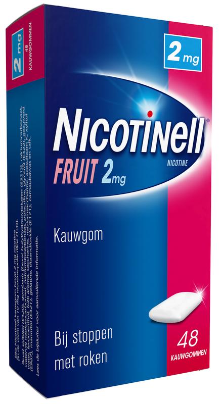 Kauwgom Fruit 2 mg 48 stuks Nicotinell