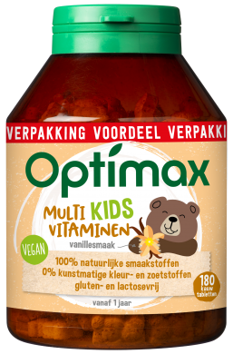 Kinder multi vanille 180 kauwtabletten Optimax