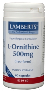 L-Ornithine 500 mg 60 vegicapsules Lamberts