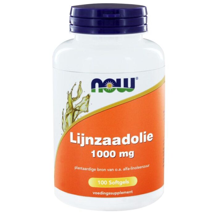 Lijnzaad olie 1000 mg 100 softgels NOW