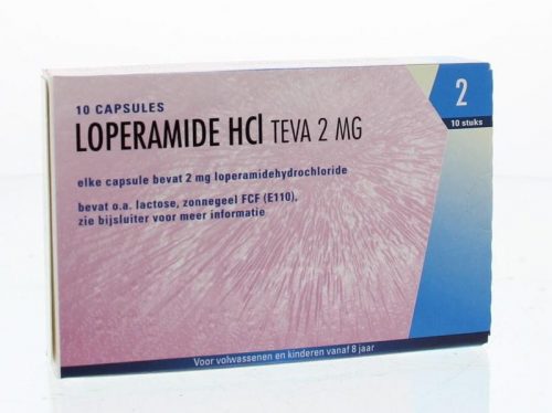 Loperamide HCL 2 mg 10 capsules Teva