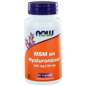 MSM 450 mg en Hyaluronzuur 50 mg 60 vegicapsules NOW