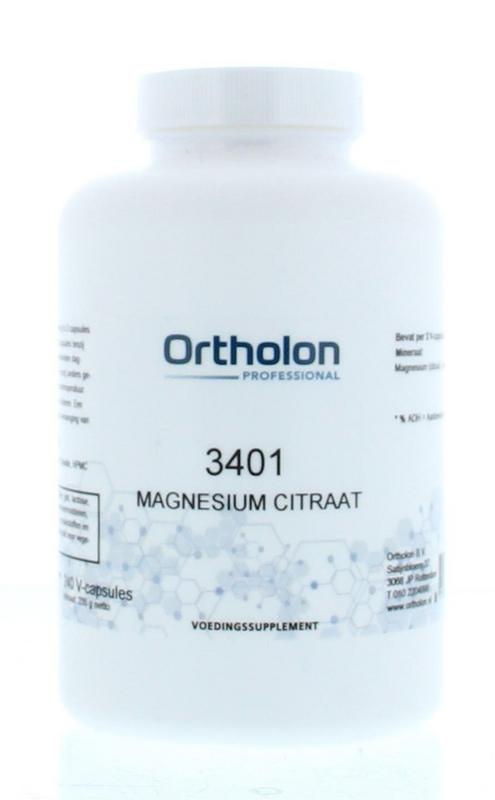 Magnesium citraat 240 vegicapsules Ortholon Pro