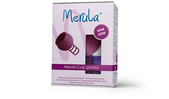 Menstruatie cup galaxy paars 1 stuks Merula