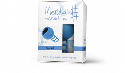 Menstruatie cup mermaid blauw 1 stuks Merula