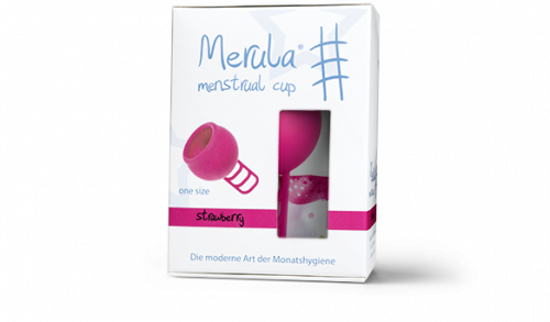 Menstruatie cup strawberry roze 1 stuks Merula