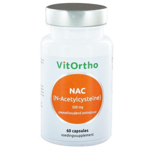 NAC N-Acetyl cysteine 500 mg 60 capsules Vitortho