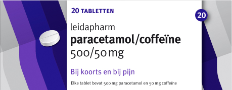 Paracetamol/ coffeine CP 550 50 tabletten Leidapharm