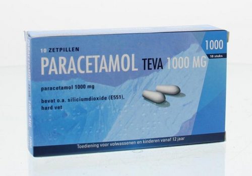 Paracetamol 1000 mg 10 zetpillen Teva