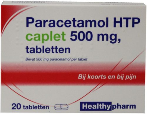 Paracetamol caplet 500mg 20 caplet Healthypharm