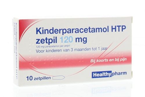 Paracetamol zetpil voor kinderen 120 mg 10 stuks Healthypharm