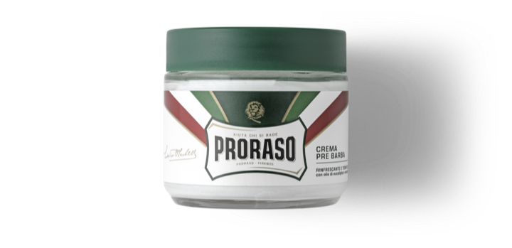 Preshave crème eucalyptus/menthol 100 ml (groen) Proraso
