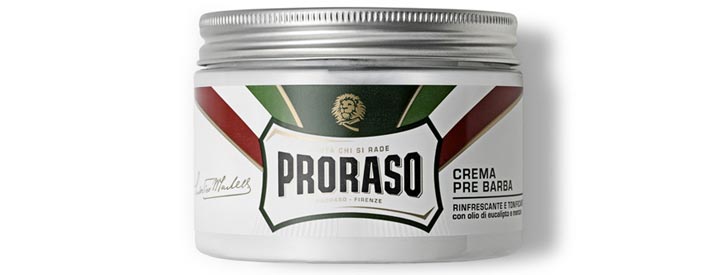 Preshave crème eucalyptus/menthol 300 ml (groen) Proraso