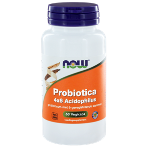 Probioticapsules 4 x 6 acidophilus 60 vegicapsules NOW