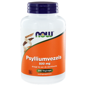 Psylliumvezels 500 mg 200 vegicapsules NOW