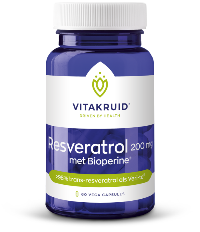 Resveratrol 200 mg met bioperine 60 vegicapsules Vitakruid