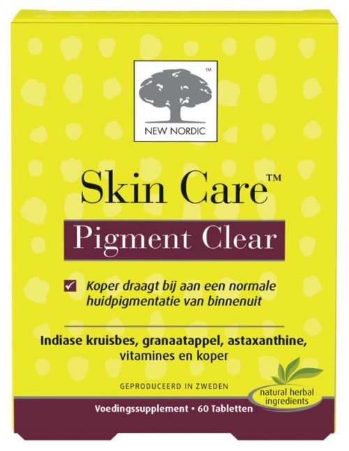 Skin care pigment clear 60 tabletten New Nordic