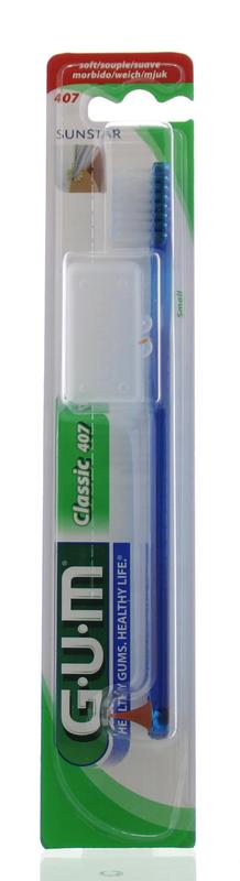 Tandenborstel Classic soft kleine kop 1 stuks 407 GUM