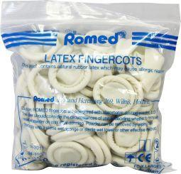 Vingercondooms latex gepoederd X large 100 stuks Romed