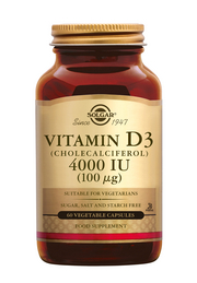 Vitamin D-3 4000 IU 60 stuks Solgar