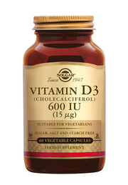 Vitamin D-3 600 IU 120 stuks Solgar