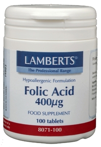 Vitamine B11 400 mcg (foliumzuur) 100 tabletten Lamberts