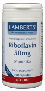 Vitamine B2 50 mg (riboflavine) 100 vegicapsules Lamberts