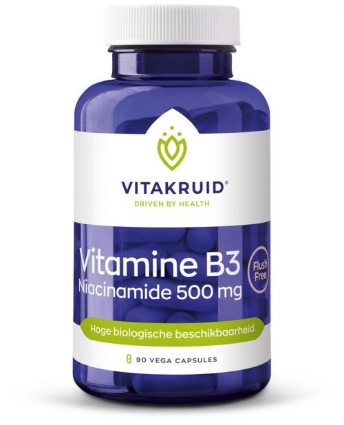 Vitamine B3 Niacinamide 500 mg 90 vegicapsules Vitakruid