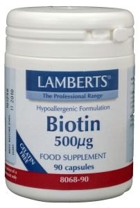 Vitamine B8 500 mcg (biotine) 90 vegicapsules Lamberts
