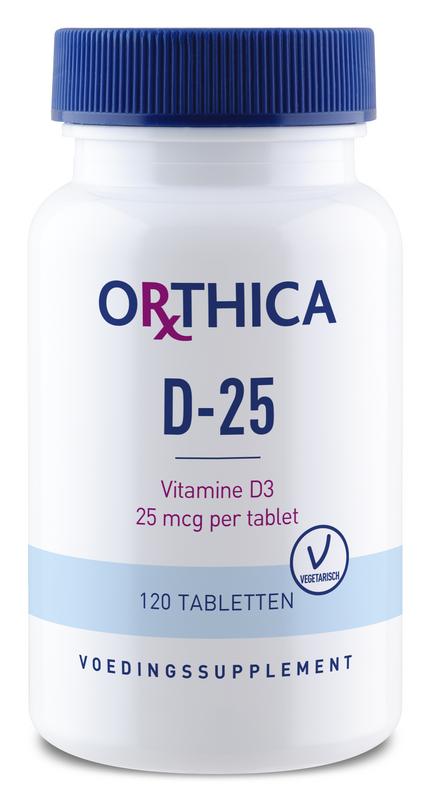 Vitamine D-25 120 tabletten Orthica