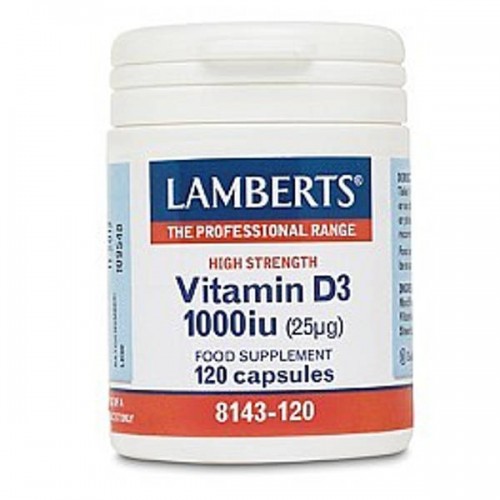 Vitamine D3 1000IE 25 mcg 120 capsules Lamberts