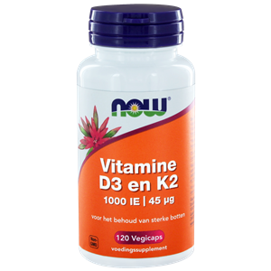 Vitamine D3 1000IE & Vitamine K2 120 vegicapsules NOW